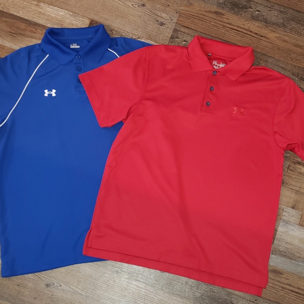 Bundle of 2 Under Armour mens polos size medium